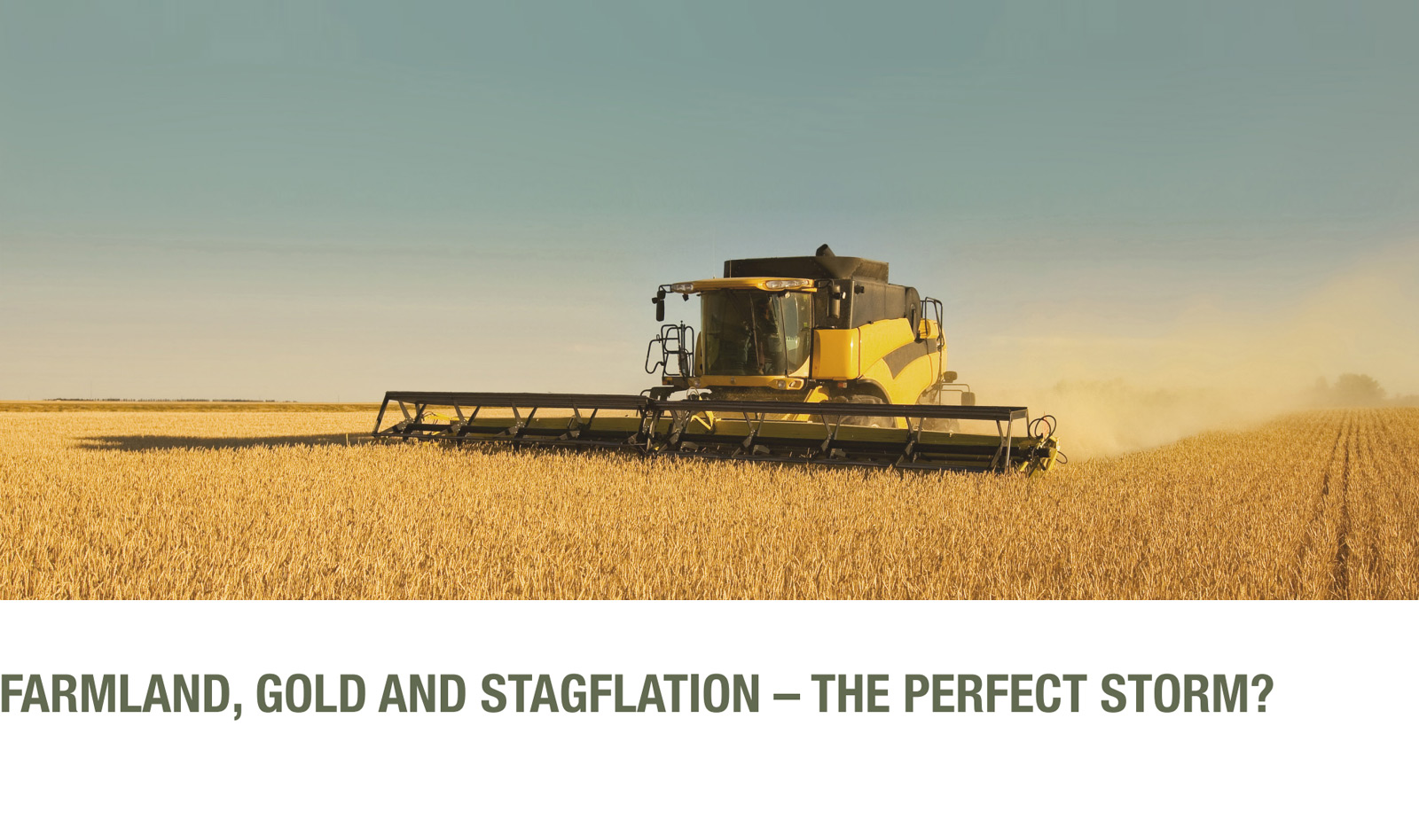 Farmland, Gold and Stagflation