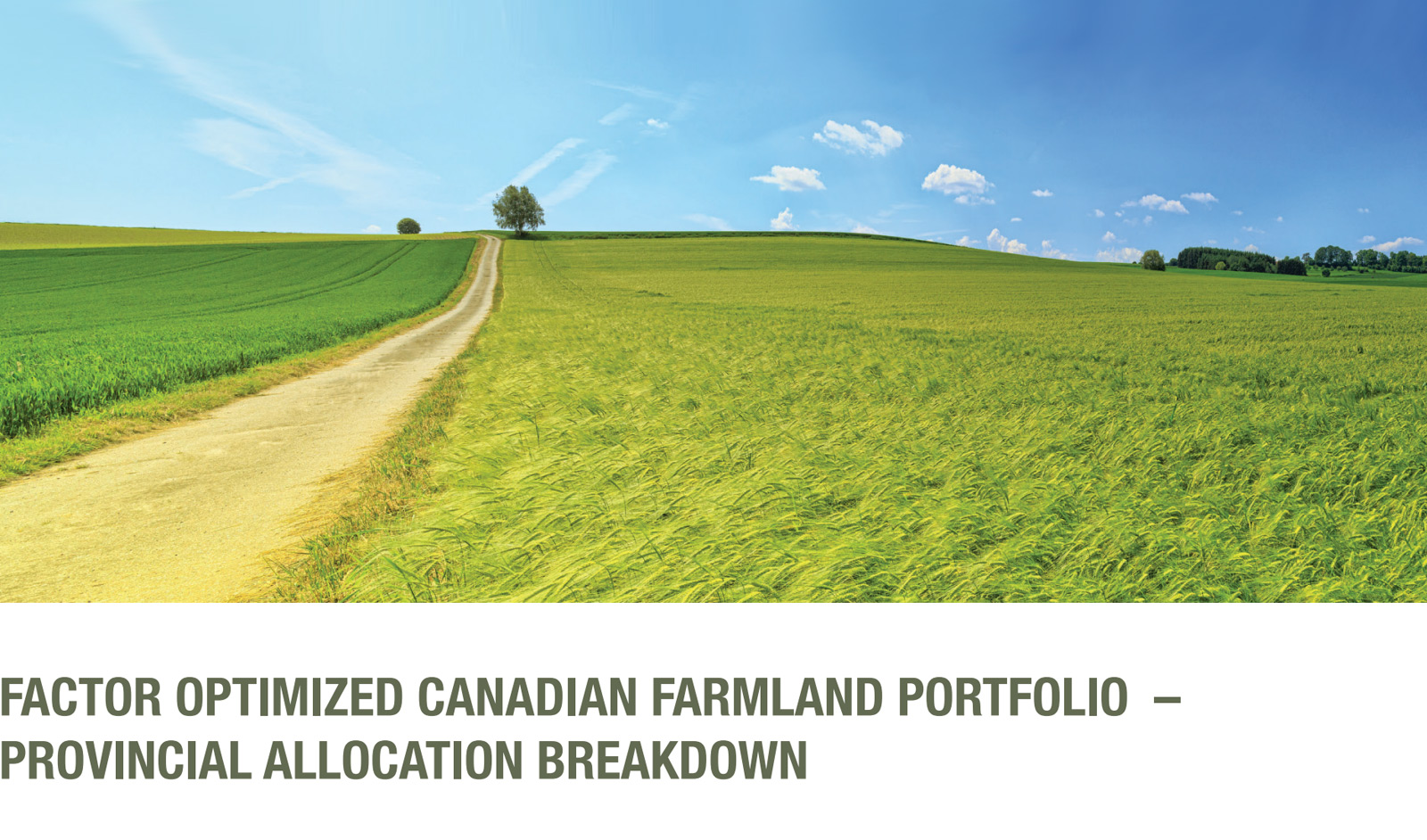 Factor Analysis for Plans Constructing Farmland Portfolios in Canada