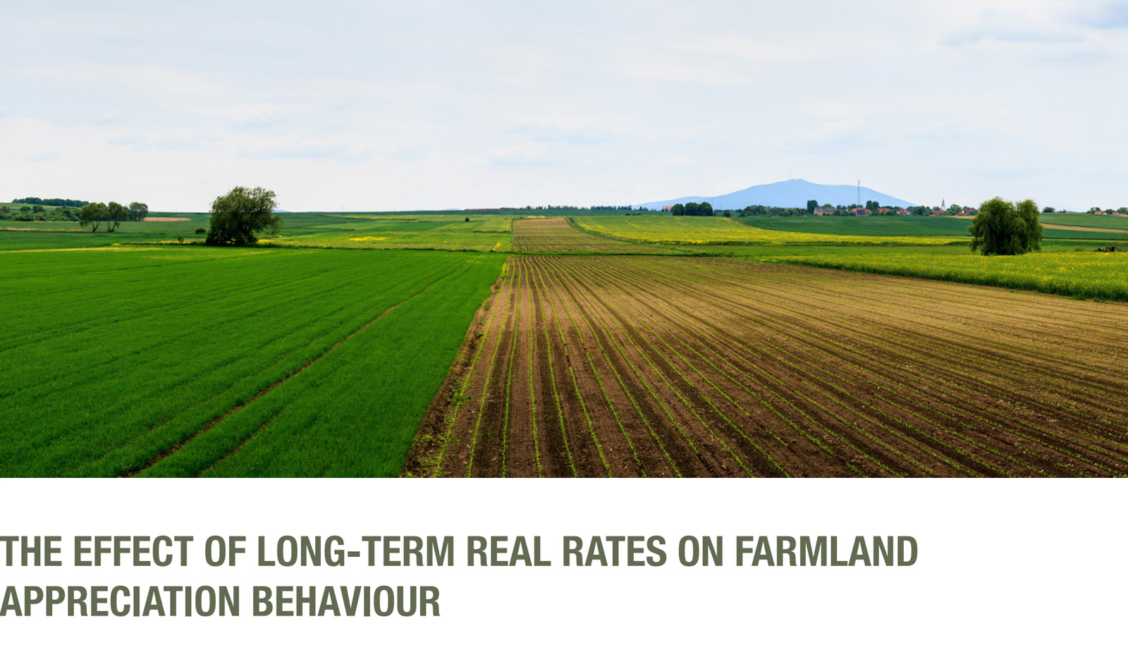 The effect of long-term real rates on farmland appreciation behavior