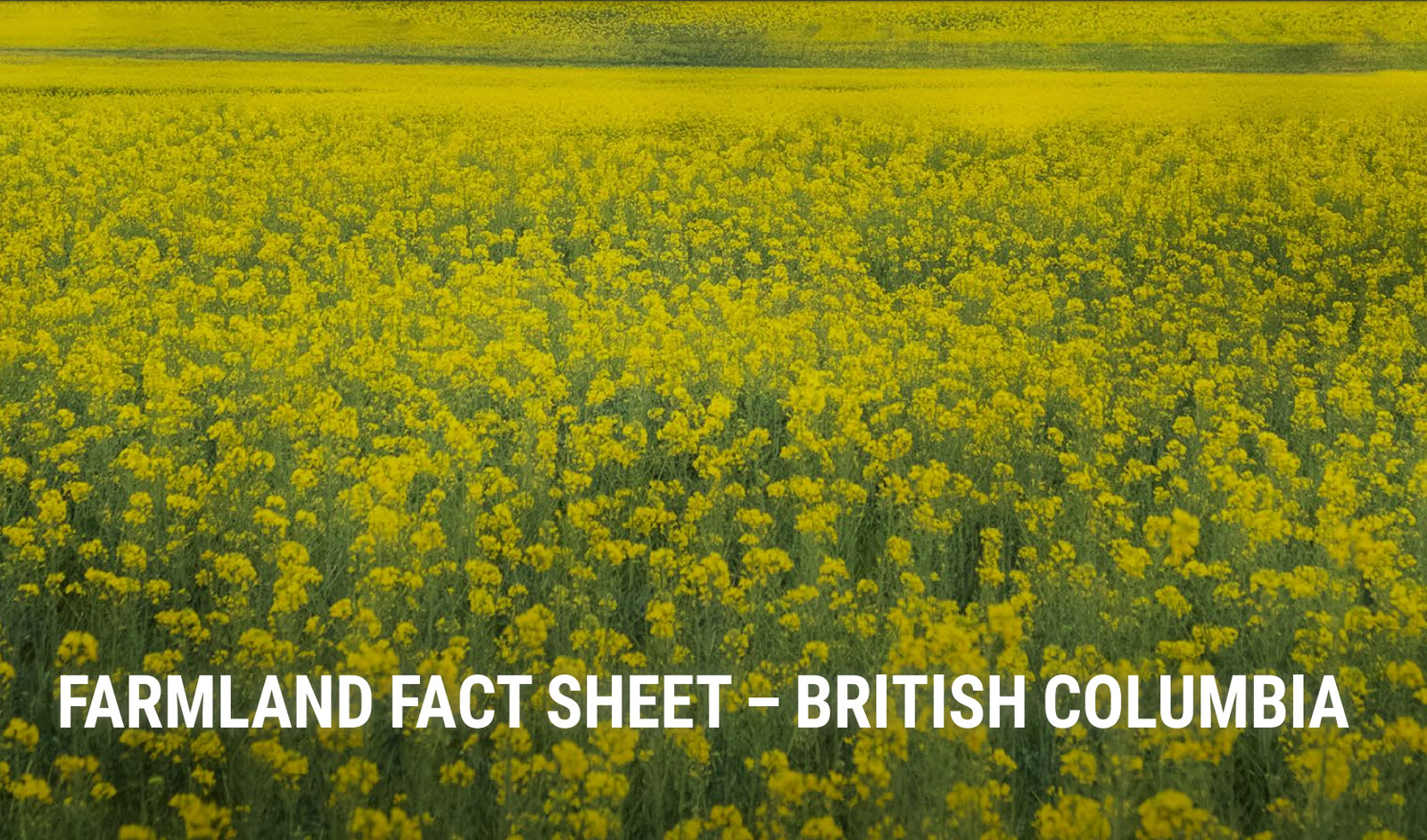 Provincial Farmland – Quick Fact Sheet – BC