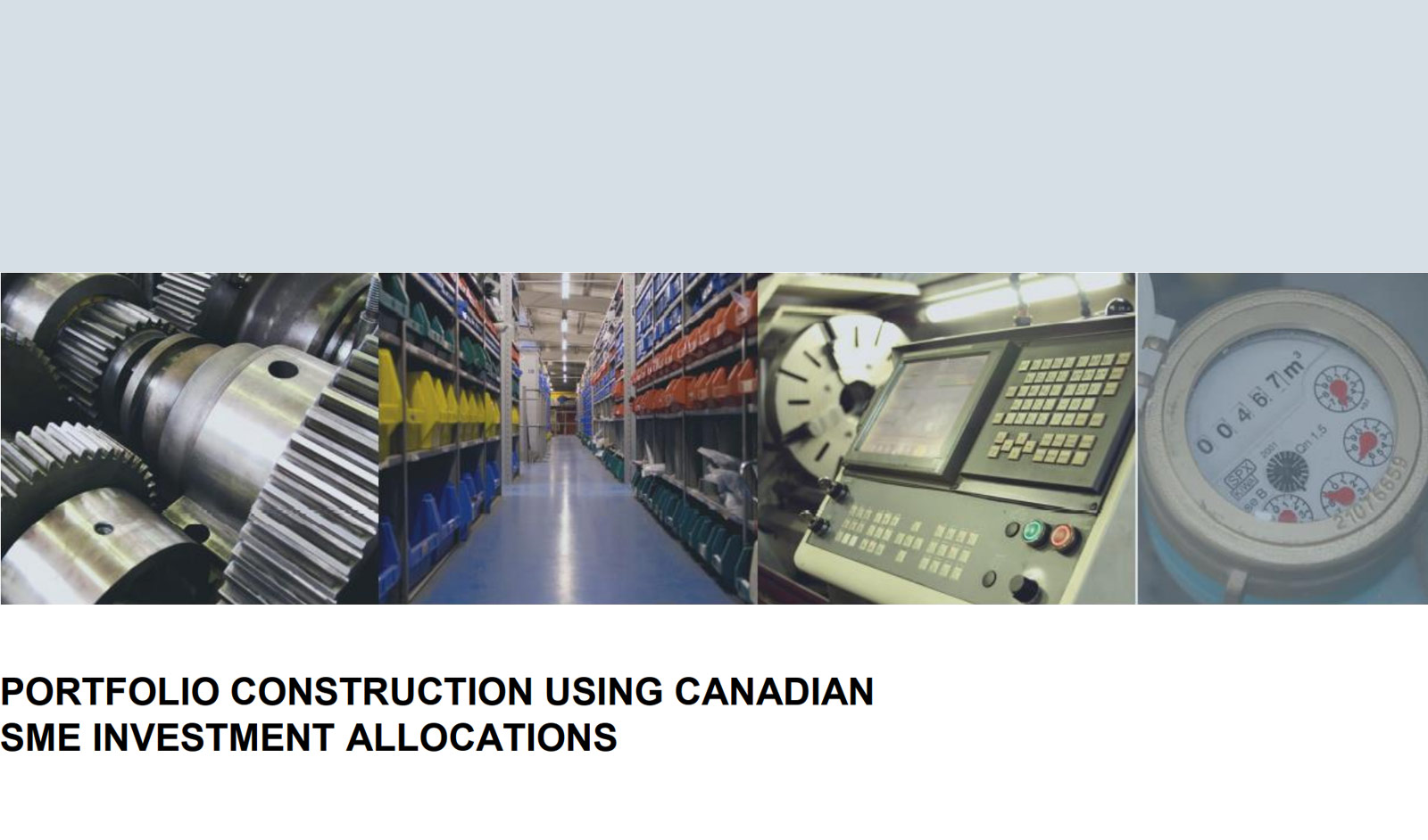 Portfolio Construction Using Canadian SME Allocations